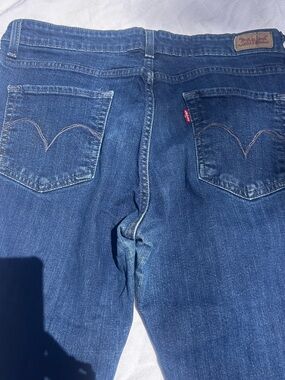 Levi's Women’s Dark Blue Denim Slim Jeans Sz 14 Curvy